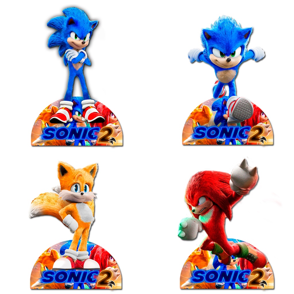 Festa Sonic - Display de Mesa - Faça em Casa 