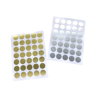Kit Combo 350 Adesivos Adesivos Bolinha Dourado ou Prata Metalizado para presentes, envelopes, cartas, saquinhos ou enfeite