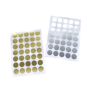 Adesivos Bolinha Dourado ou Prata Metalizado c/ 100 unidades presentes, envelopes, cartas, saquinhos