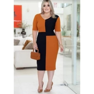 Vestido MIDI Biocolor MODA EVANGÉLICA Feminina