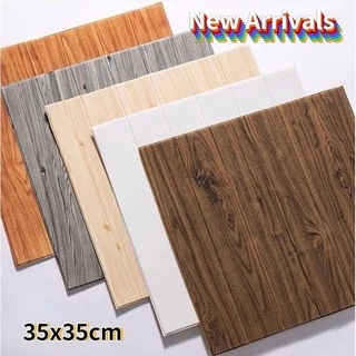 3d Grão De Madeira Tridimensional Adesivos De Parede Anti-Colisão À Prova Dwaterproof Água Espuma Papel Adesivo Decoraçã