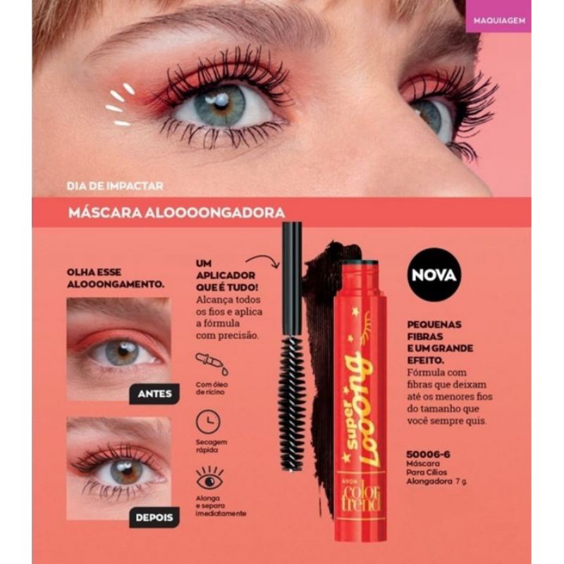 Máscara para Cílios Alongadora Color Trend Super Looong - 7ml Rímel ...