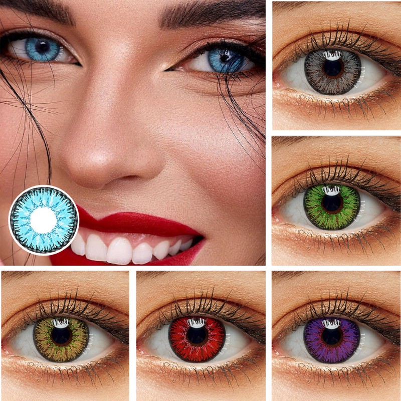 Uyaai Lente De Contato Flexível 1 Par 14mm Anime Halloween Series