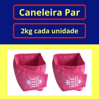 Tornozeleira Caneleira Peso 2kg Par - rosa (pink) - Lord Império