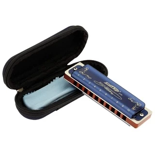 Gaita Easttop Diatônica T008K Azul Bb Si Bemol Com Case