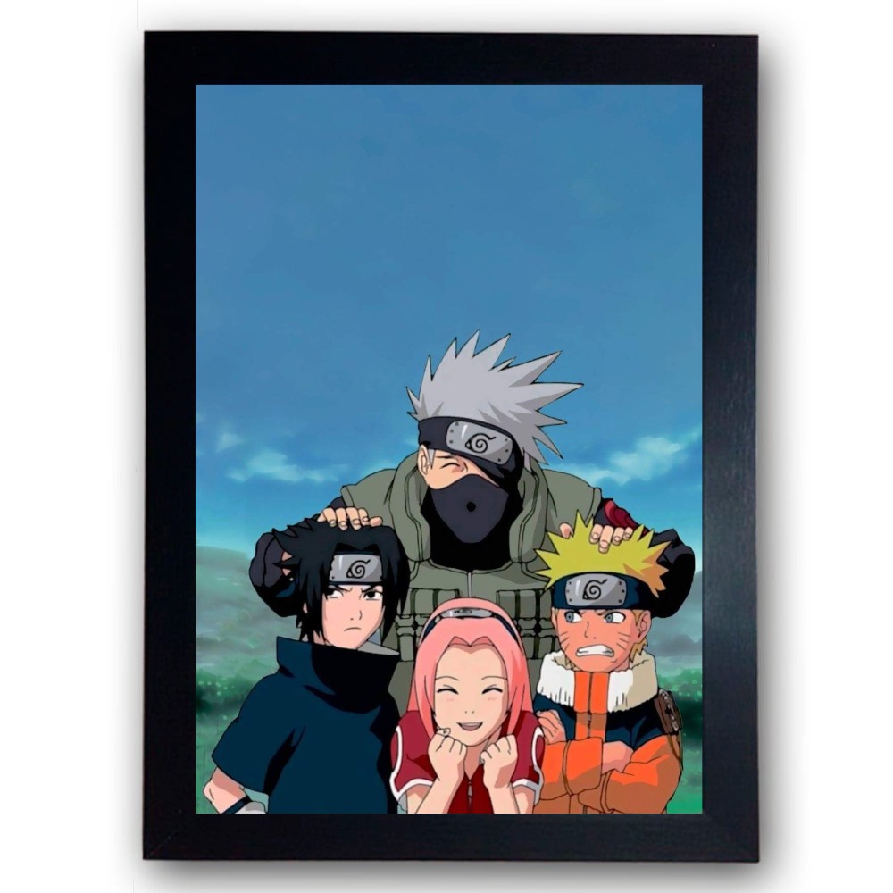 Quadro Naruto Classico Time 7 Naruto, Sasuke E Sakura Kawaii