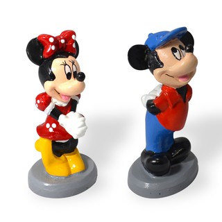 Mickey Mouse E Minnie Resina Disney colecionável decoração