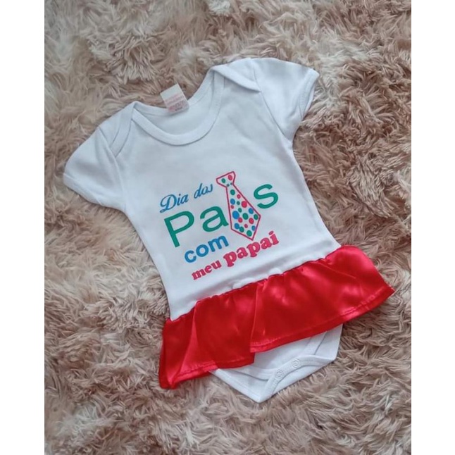 Body Dia Dos Pais Para Bebê Personalizado Com Nome Barato