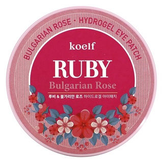 koelf ruby bulgarian rose hydro gel eye patch 1.4g x 60pieces 30pairs