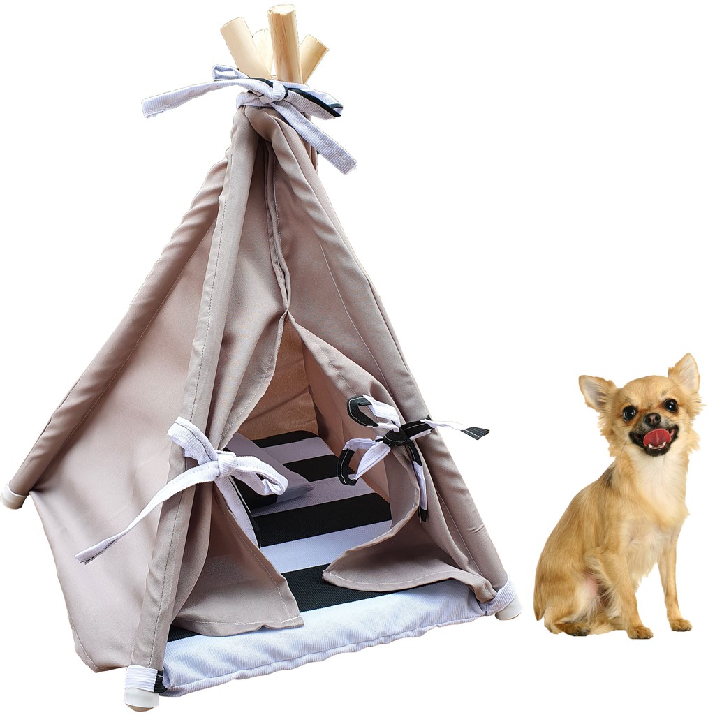 Caminha Cabana Pet Toca Oca Tenda Cama Cachorro Gato Cão Cinza P