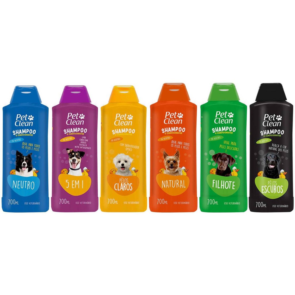 Shampoo E Condicionador Pet Clean Ph Neutro 700ml Para Cachorros e Gatos