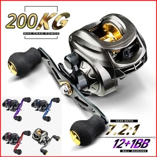 NEW UP 200kg Max Arraste Carretel De Pesca AK2000 Cast 7.2 : 1 18 + 1BB De Arremesso Freio Magnético Para Salwato