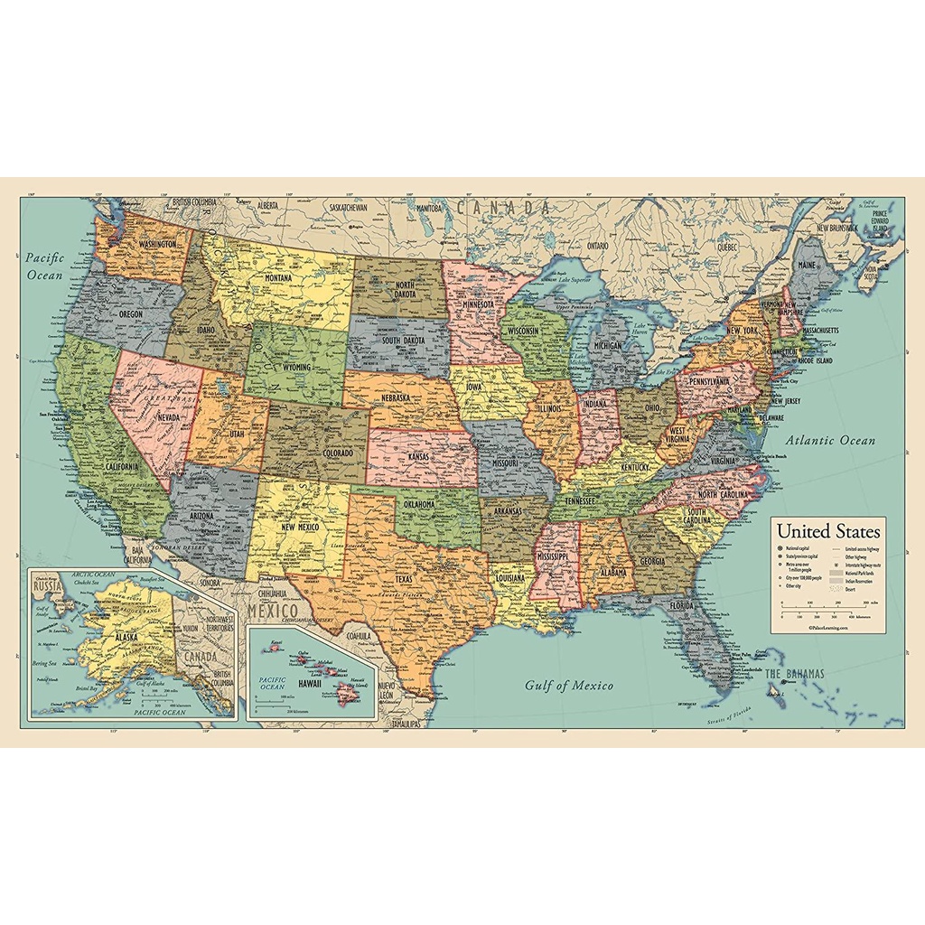 Rand McNally clásico de los Estados Unidos Estados Unidos y