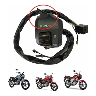 Punho Chave Luz C/ Lampejador Botão Pass Titan Fan Start 160