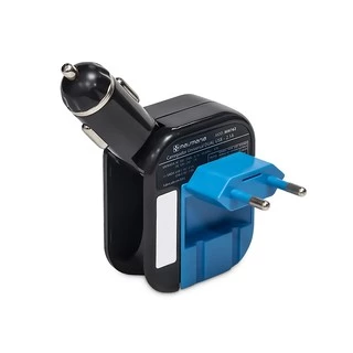Fonte Carregador USB para Smartphone Dual Para Carro E Tomada Bivolt 2 Portas