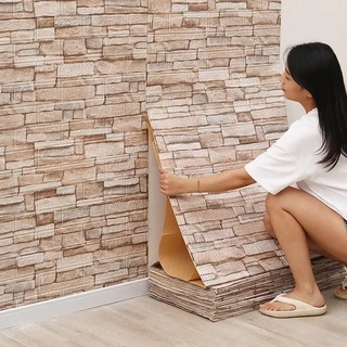 Novo Adesivo para casa de Tijolos vintage Decoração 3D quarto infantil papel de parede tijolo