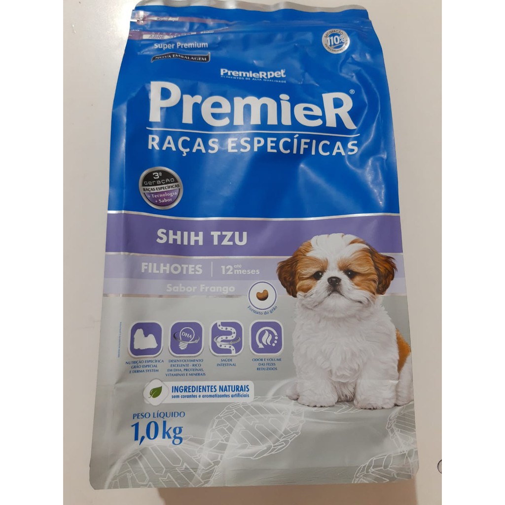 Ração premier raca especifica shih tzu filhote 1kg | Shopee Brasil