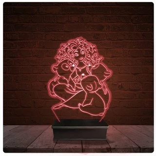 Abajur Luminária Acrílico Led - Valente Merida
