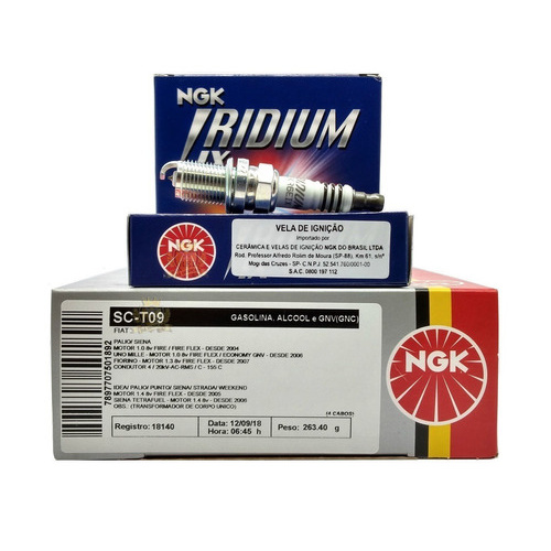 Kit Cabo E Vela Ignição Ngk Iridium Punto 1.4 8v Fire Flex Kit Cabo E Vela Ignição Ngk Iridium Punto 1.4 8v Fire Flex