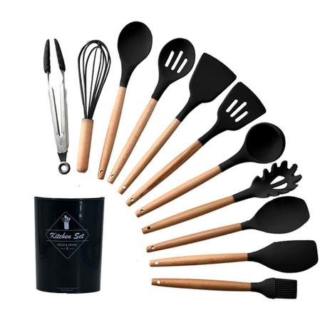 ABOOFAN Garfo De Silicone Para Servir Comida 2 Peças Garfo Grande De  Silicone Colher De Servidor Utensílios Domésticos Kit Turnicate Utensílios  De