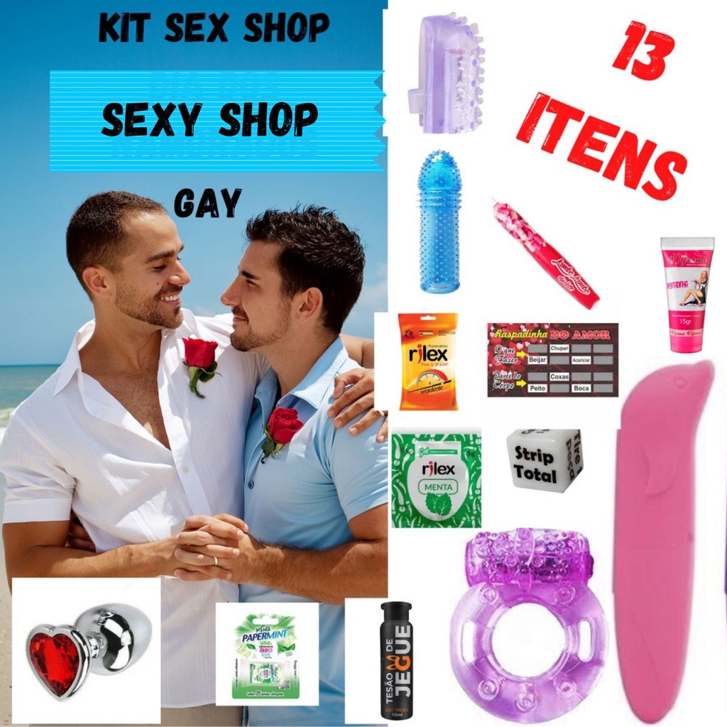 Kit sex shop sexy gay 13 itens | Shopee Brasil