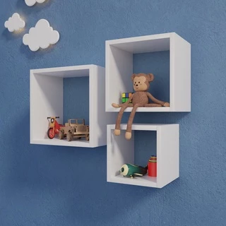 Trio de Nichos de parede Para decoração quarto infantil,sala, quadro e enfeites