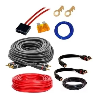Kit Instalação Cabos Permak Modulo 800 A 1200 Wrms 100% Cobre Som Automotivo
