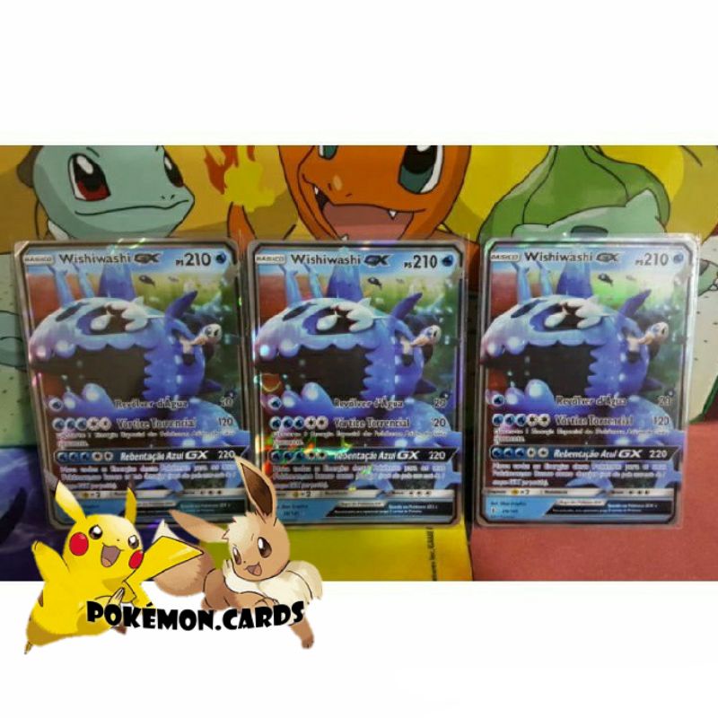 Carta Pokemon Wishiwashi GX Português 38/145 ou 63/236 Card