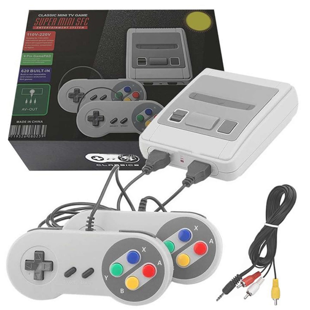 Videogame Super Mini Sfc Com 620 Jogos 8-bit E 2 Controles - MarketPlacePop