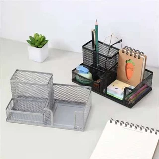 Organizador De Mesa Aramado Porta Canetas Lápis Papel Clip