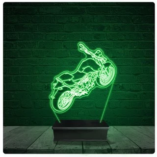 Luminária Abajur Acrílico Led - Moto Custom 08