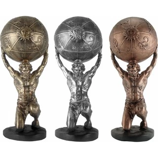 Atlas Titã Grego - Estatueta - Mitologia Grega