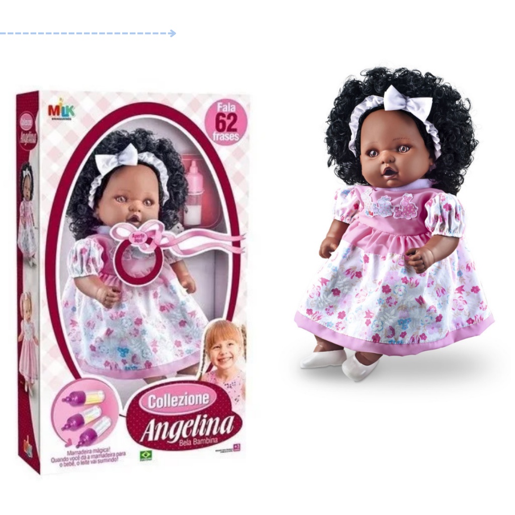 Boneca Infantil Interativa Com Cabelo Loira Fala 100 Frases em Promoção na  Americanas