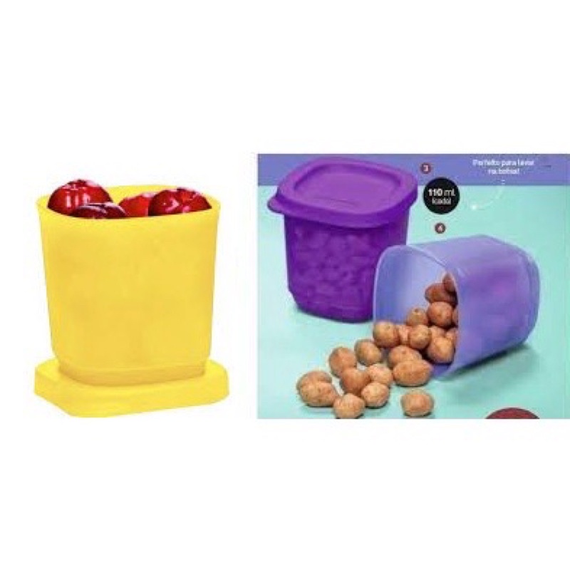 Tupperware Mini Refri Line Quadrado 110ml | Shopee Brasil