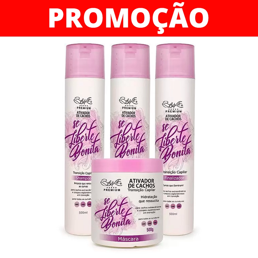 Kit Capilar Ativador De Cachos Se Liberta Bonita Belkit Com 4 Produtos ...