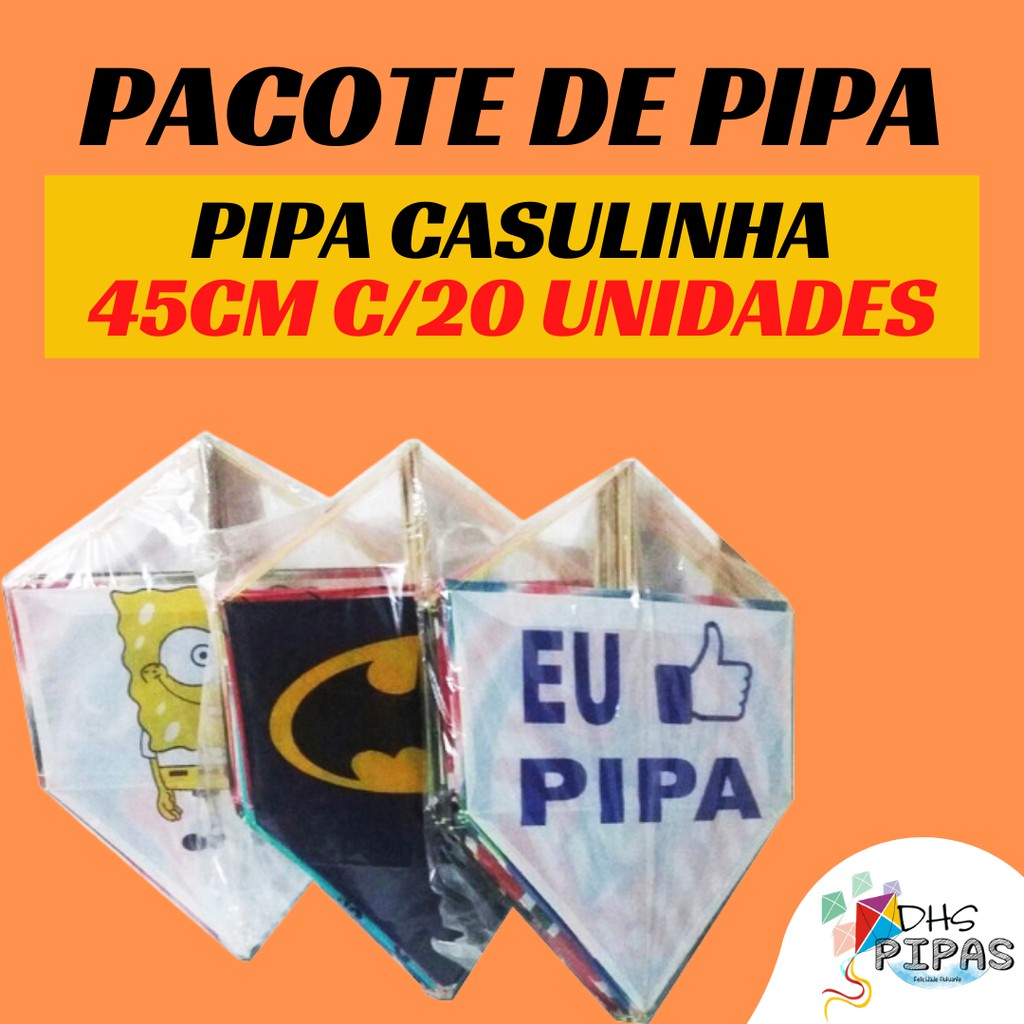 PIPA DE 45CM, PACOTE COM 20 UNIDADES