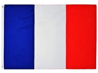 Bandeira da França 145cm x 90cm da Marca Minha Bandeira - Dupla Face