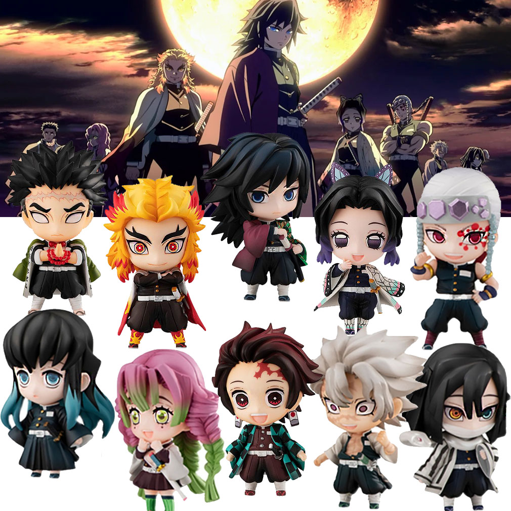 Conjunto De Demon Slayer Kanjirou & 9 Hashira (O Mais Forte Nove