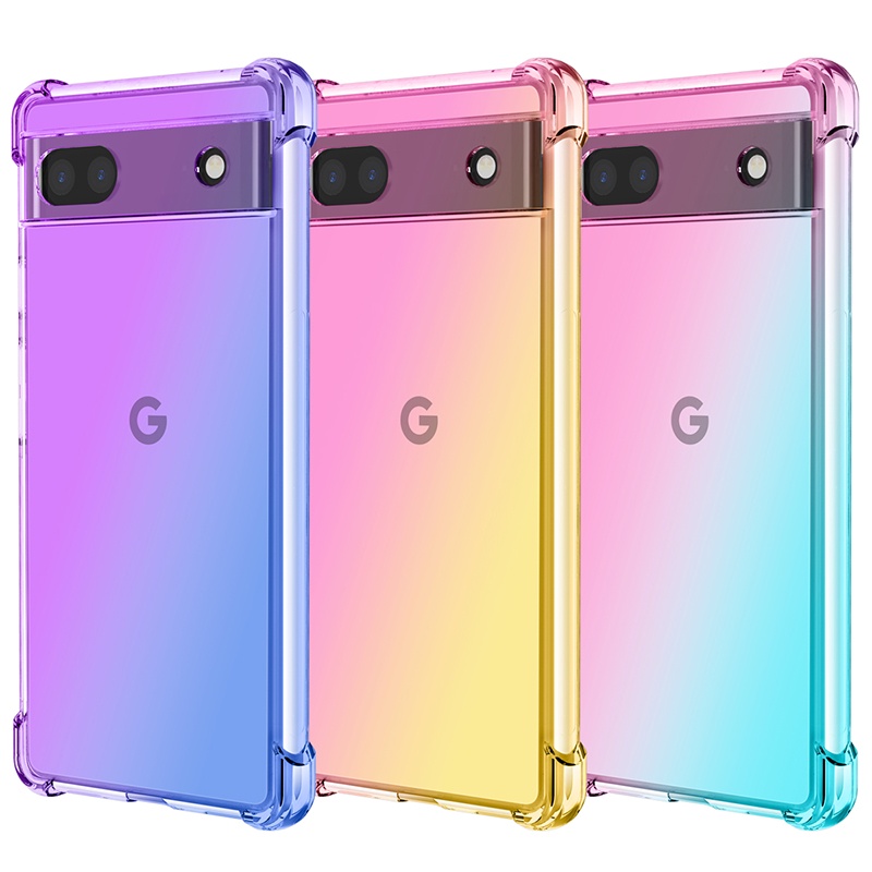 Coque Avec Cordon Pour Google Pixel 6a – Arc-en-ciel Transparent – TPU – Mtb More Energy