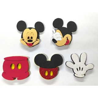 50 Apliques em Eva (kit Mickey, mãozinha do Mickey, shorts do Mickey)