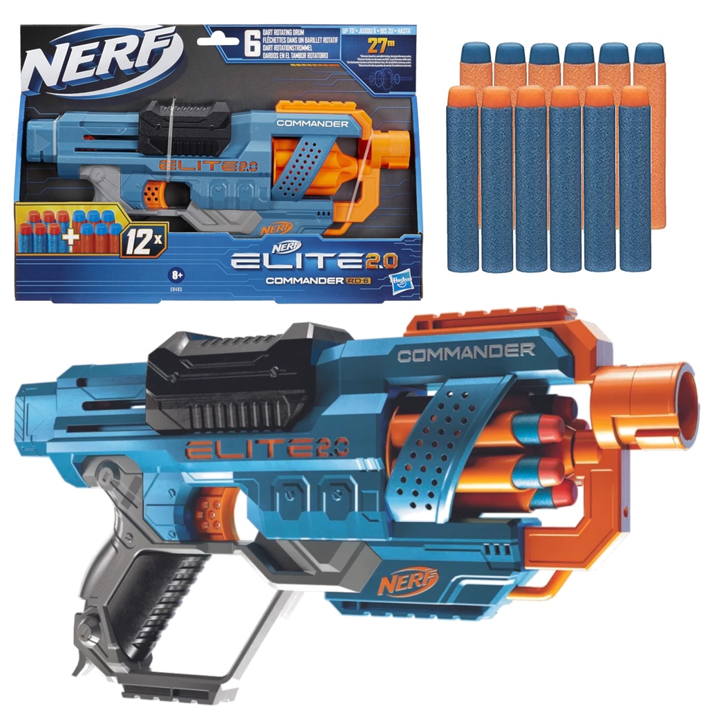 Nerf Arma Arminha Pistola De Brinquedo Lançador Dardos Infantil Commander  Presente Menino