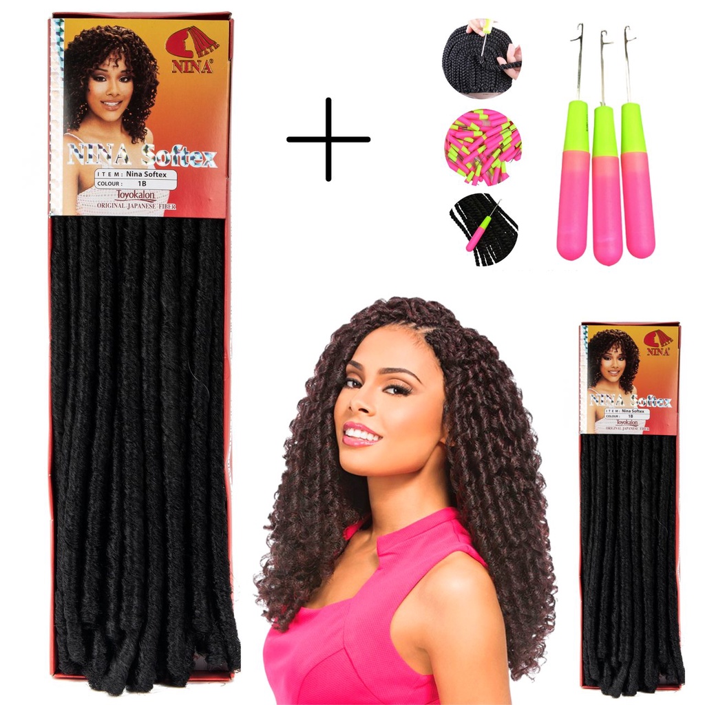 NINA SOFTEX CABELO CACHEADO CROCHET BRAIDS - Original