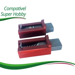 Porta Escovas P/ Furadeira Bosch Super Hobby C/ Escovas de carvão - Par