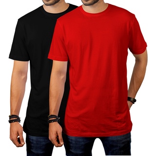 Kit com 2 Camisetas Lisa Básica 100% Algodão 30.1 Penteado Premium Alta Qualidade - PRONTA ENTREGA