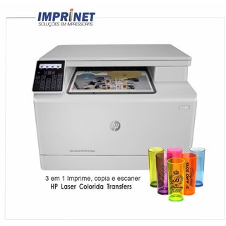 Impressora Laser colorida M180nw, papel transfers, canecas, copos, long drink, CP 1025, 110v, seminova, revisada