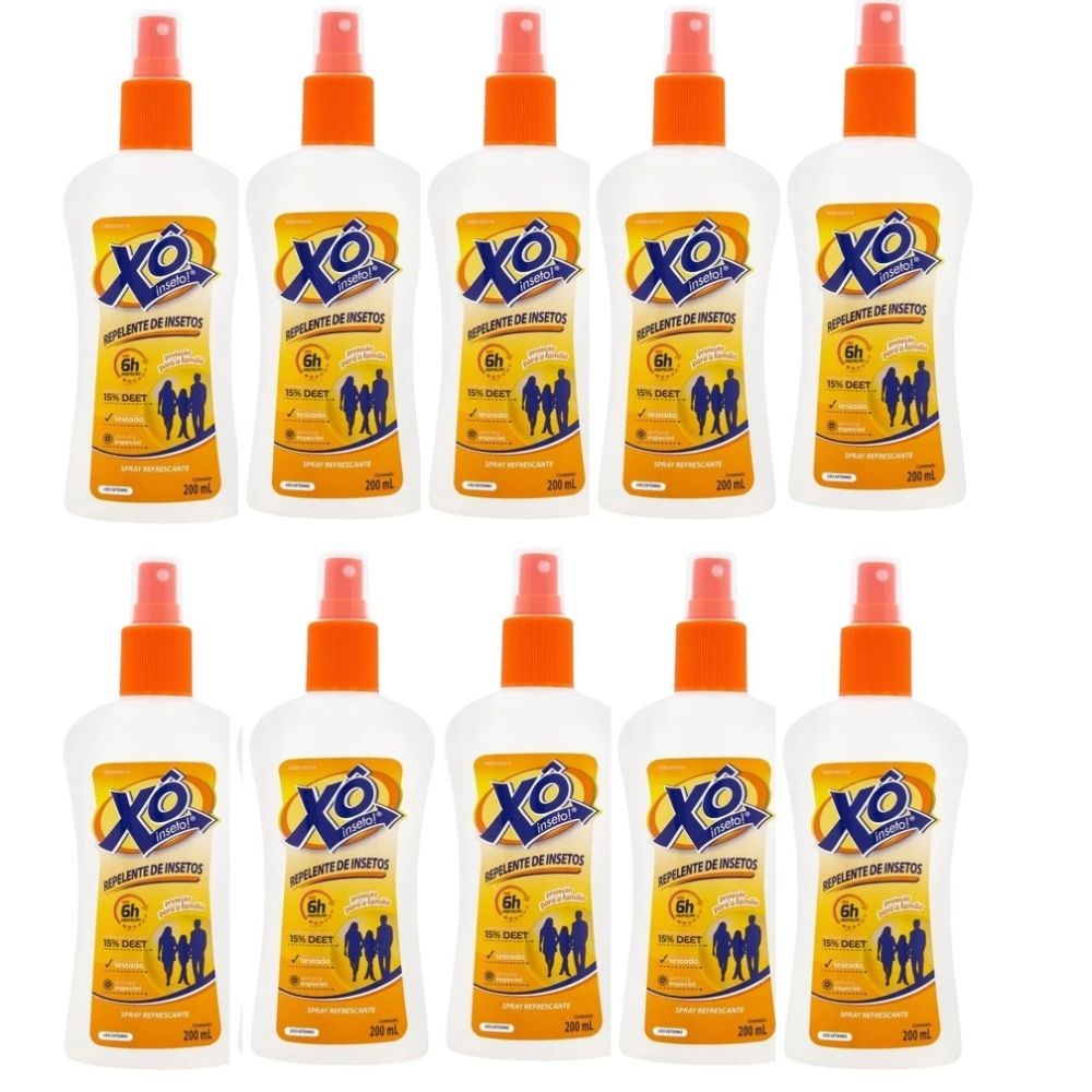 Kit Cimed Xô Inseto Com 10 Spray Repelente Xô Inseto Cimed 200ml ...