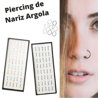 Piercing Nariz Argolinha Cravejado - KL PRATAS