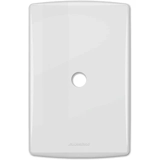 Placa 4x2 Saída Fio Furo Chuveiro Branca Siena 6408 Alumbra