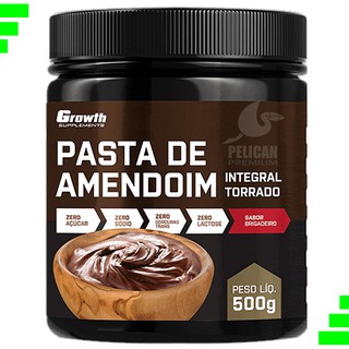 Pasta de Amendoim diversos sabores 500gr zero açucar integral Growth  Supplements