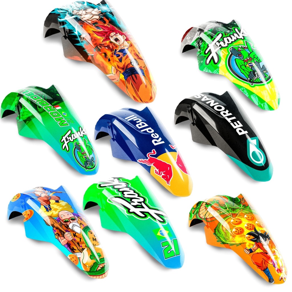 Adesivo de Para lama de Moto Personalizado Animes Marvel Stikers lacoste vários modelos